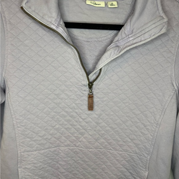 L.L.Bean Quilted Quarter Zip Pullover Lavender Purple | Women’s Medium - Picture 7 of 7